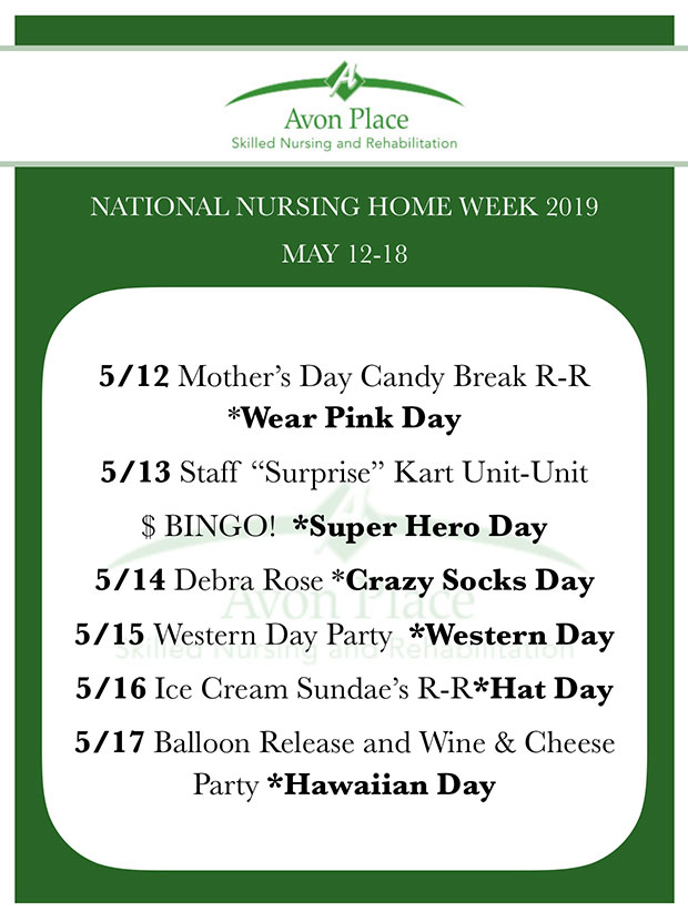 National Nursing Home Week at Avon